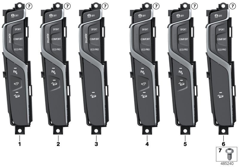Panel obsługi konsoli środkowej  (61_5735) dla BMW X3 G01 X3 20iX SAV ECE