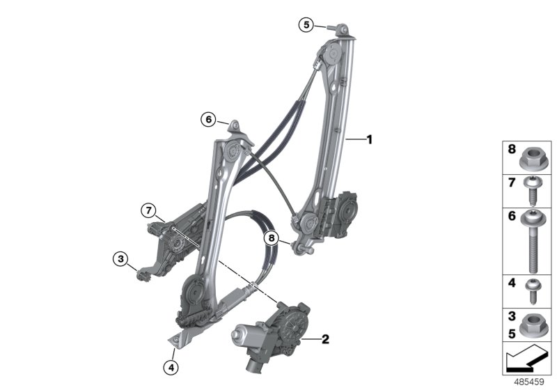 Mechanizm szyby drzwi przednich  (51_7473) dla BMW i i8 I15 i8 Roa ECE