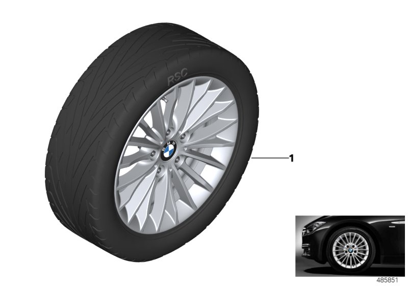 Obr. BMW ze st. le., wieloszpr. 414-17''  (03_4291) dla BMW 4' F36 Gran Coupé LCI 418d Gra ECE