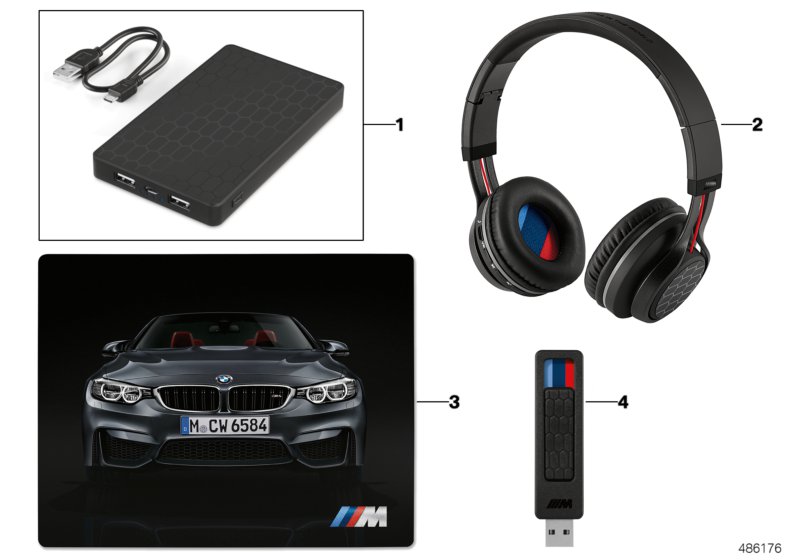 BMW M Collection - M fuer PC und Handy  (80_1084) dla BMW 2' F44 Gran Coupé M235iX Gra ECE