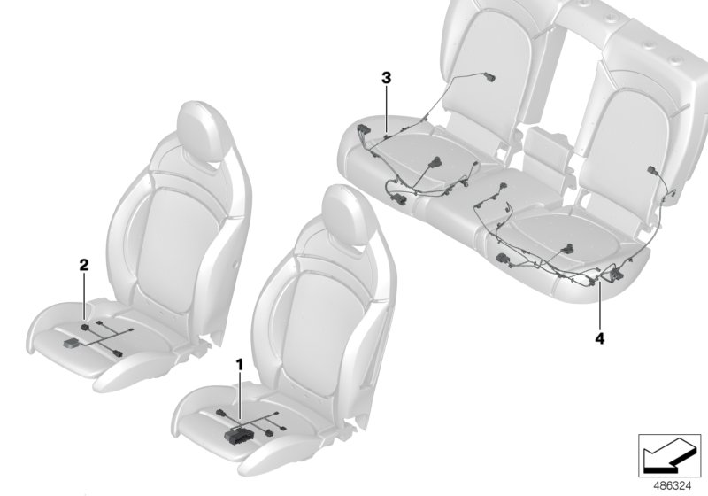 Wiązka przewodów fotela  (61_5755) dla BMW X2 F39 X2 20dX SAC ECE