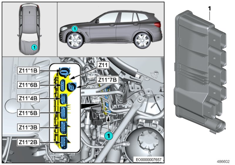 Zintegrowany moduł zasilania Z11  (61_5703) dla BMW X3 G01 LCI X3 18d SAV ECE