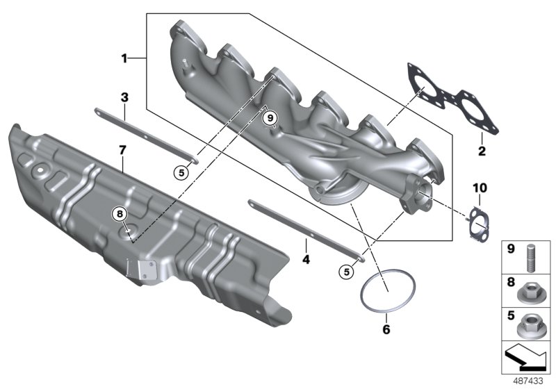 Kolektor spalin AGR  (11_4254) dla BMW 3' F34 GT LCI 330dX Gra ECE