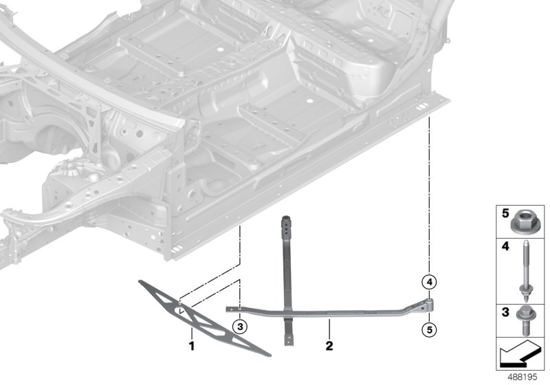 Usztywnienie karoserii, tylna część  (51_8894) dla BMW 5' F90 M5 LCI M5 CS Lim ECE