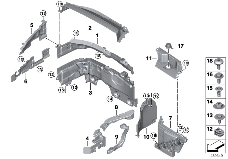 Elementy dod. przedziału silnika  (51_3190) dla BMW X2 F39 X2 M35iX SAC ECE