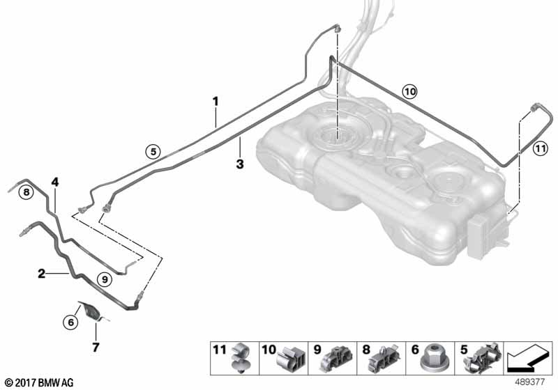 Przewód paliwa/Elementy mocujące  (16_1371) dla MINI Cabrio F57 LCI Cooper S Cabrio ECE