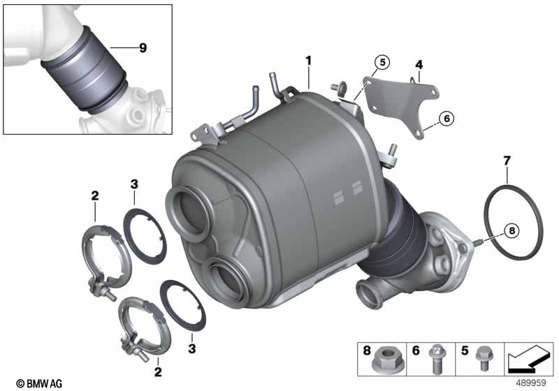 Katalizator/Przeciwpyłk. filtr paliwowy  (18_1222) dla BMW X5 G05 X5 M50dX SAV ECE