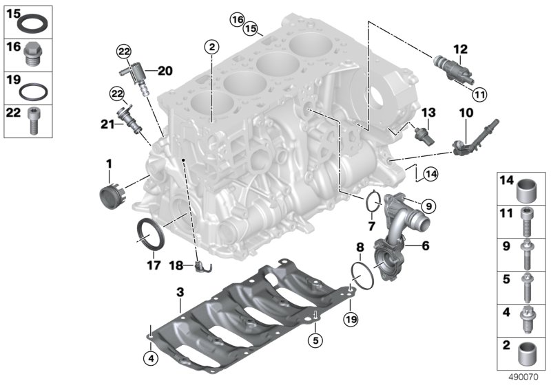 Skrzynia korbowa cylind./Elementy dod.  (11_7677) dla BMW X3 G01 LCI X3 18d SAV ECE