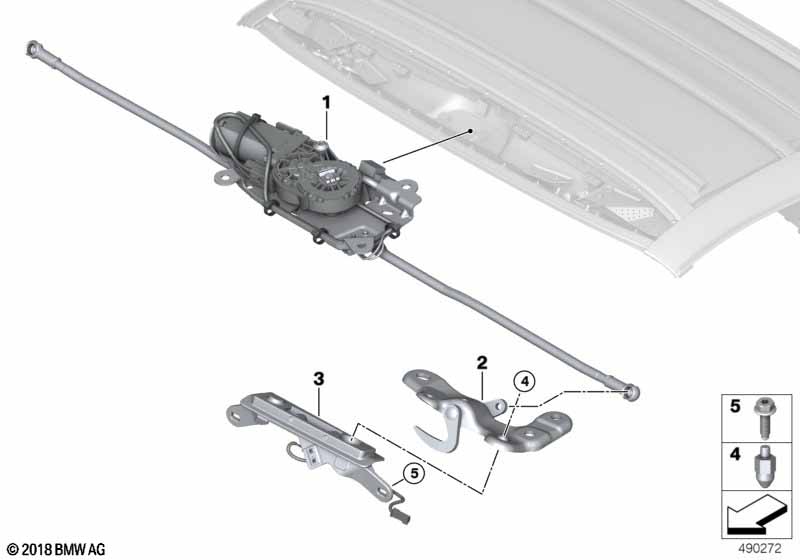 Blokada dachu składanego  (54_0569) dla BMW i i8 I15 i8 Roa ECE