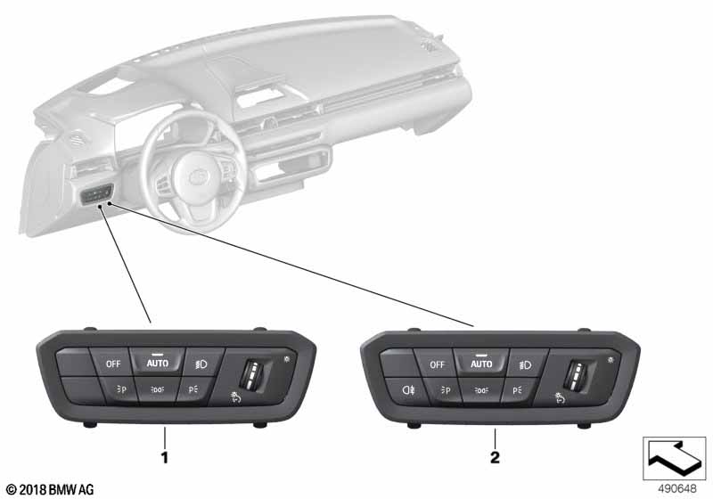 Przełącznik panelu obsługi świateł  (61_5875) dla BMW TMC Supra LCI Supra 40i Cou ECE