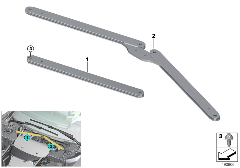 Poprzeczki przedniej konstrukcji  (51_9523) dla BMW i i8 I15 i8 Roa ECE