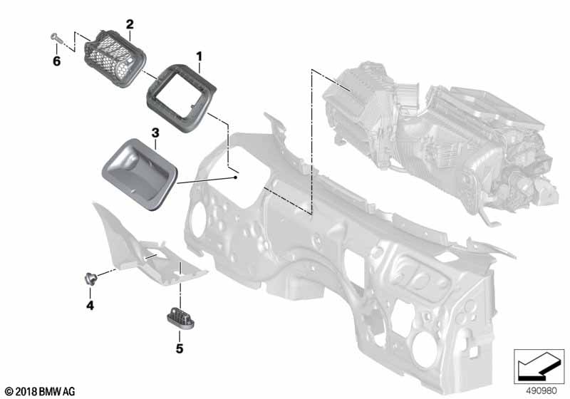 Kanał wlotu powietrza komory silnika  (64_2399) dla BMW Z4 G29 Z4 M40i Roa ECE