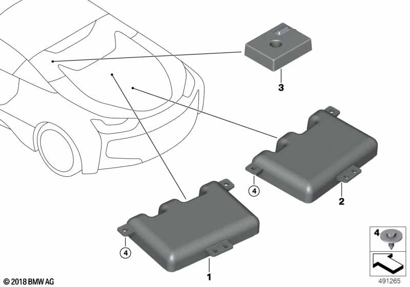 Elementy pojedyncze anteny  (65_3027) dla BMW i i8 I15 i8 Roa ECE