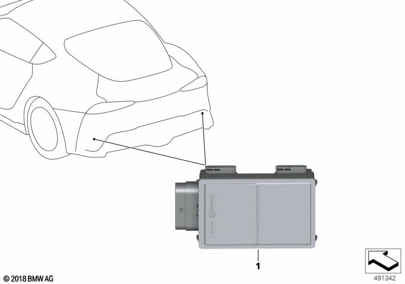 Czujnik radarowy bliskiego zasięgu  (66_0547) dla BMW TMC Supra LCI Supra 20i Cou ECE