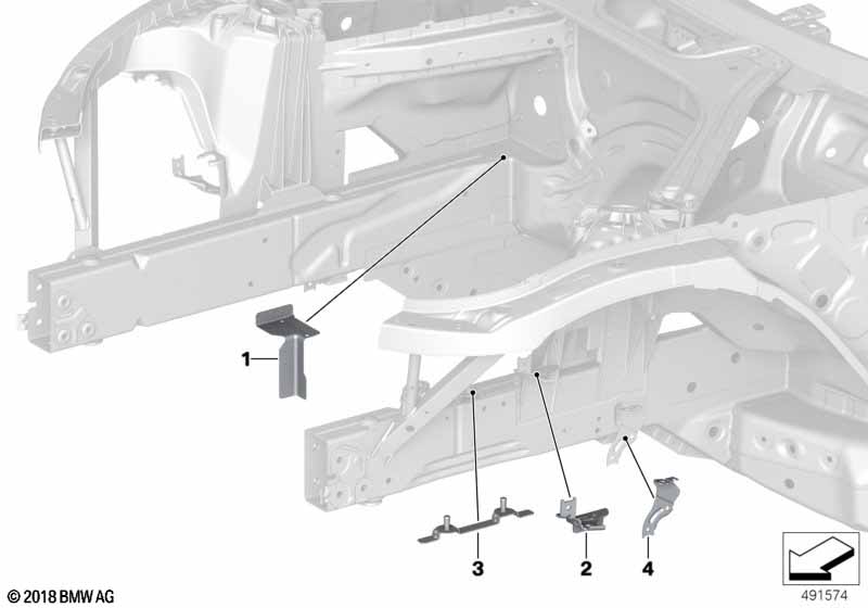Konstrukcja przednia, uchwyt  (41_2930) dla BMW TMC Supra LCI Supra M40i Cou ECE