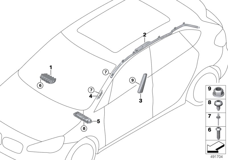 Poduszka powietrzna  (72_0818) dla BMW 2' F45 Active Tourer LCI 218d Act ECE