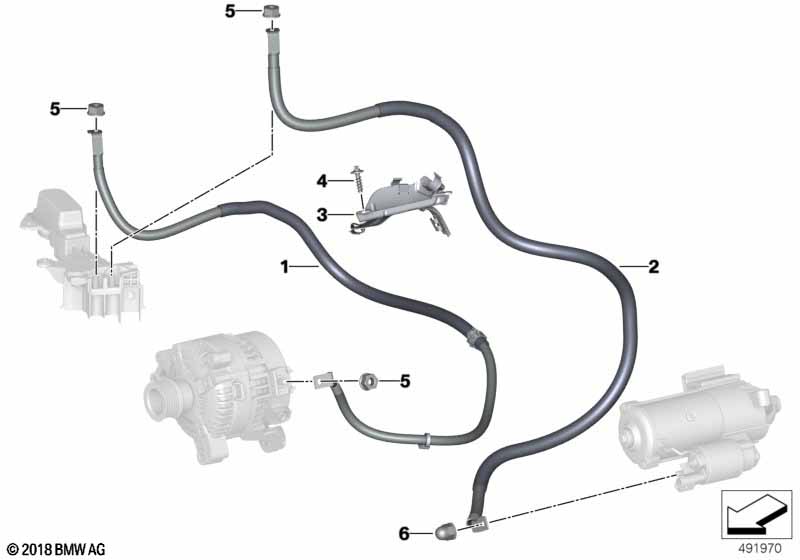 Kabel rozrusznika/kabel generatora  (12_2338) dla BMW TMC Supra LCI Supra 20i Cou ECE