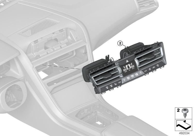 Panel obsługi automatycznej klimatyzacji  (64_2827) dla BMW 8' G16 Gran Coupé BMW ALPINA B8 Gra ECE