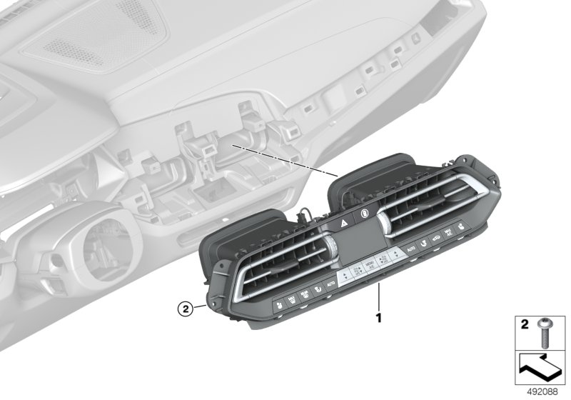 Panel obsługi automatycznej klimatyzacji  (64_2426) dla BMW X5 G05 X5 40iX SAV ECE