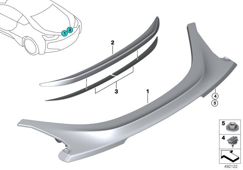 Tylny spoiler  (41_2368) dla BMW i i8 I15 i8 Roa ECE