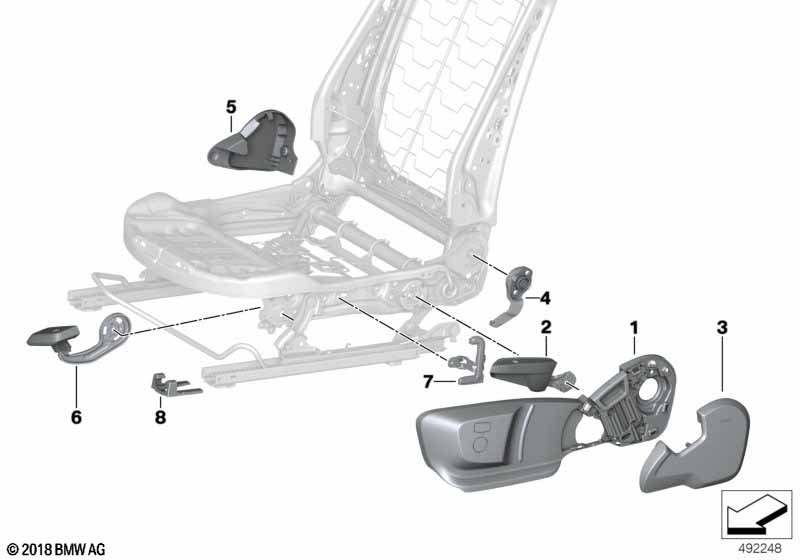Fotel przedni, osłony fotela  (52_4438) dla BMW TMC Supra LCI Supra 20i Cou ECE