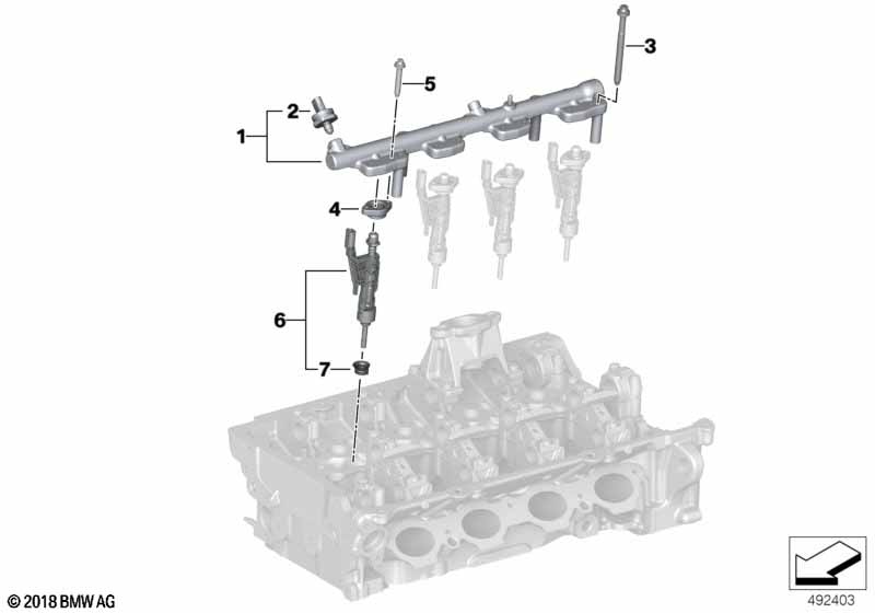 Szyna rail / wtryskiwacz  (13_2101) dla BMW TMC Supra LCI Supra 20i Cou ECE