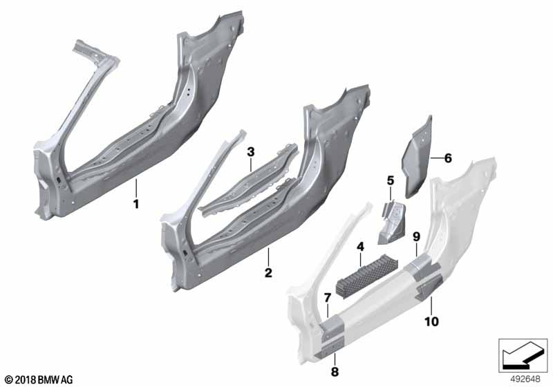 Szkielet boczny  (41_2868) dla BMW i i8 I15 i8 Roa ECE