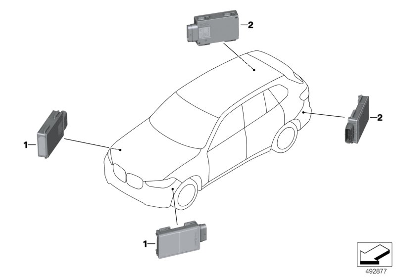 Czujnik radarowy bliskiego zasięgu  (66_0503) dla BMW X7 G07 X7 M50iX SAV ECE