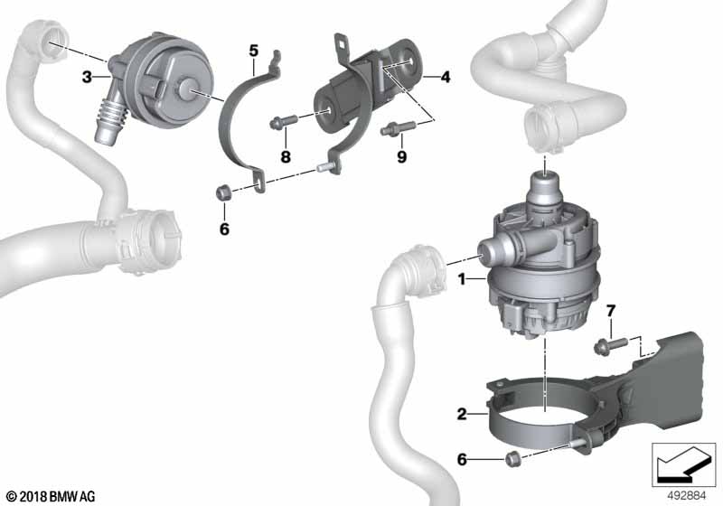 Elektryczna pompa wody / mocowanie  (17_1367) dla BMW TMC Supra LCI Supra 20i Cou ECE