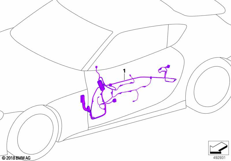 Wiązki kabli drzwi  (61_6019) dla BMW TMC Supra LCI Supra 30i Cou ECE