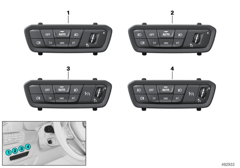 Panel obsługi świateł  (61_5884) dla BMW 8' G14 M850iX Cab ECE