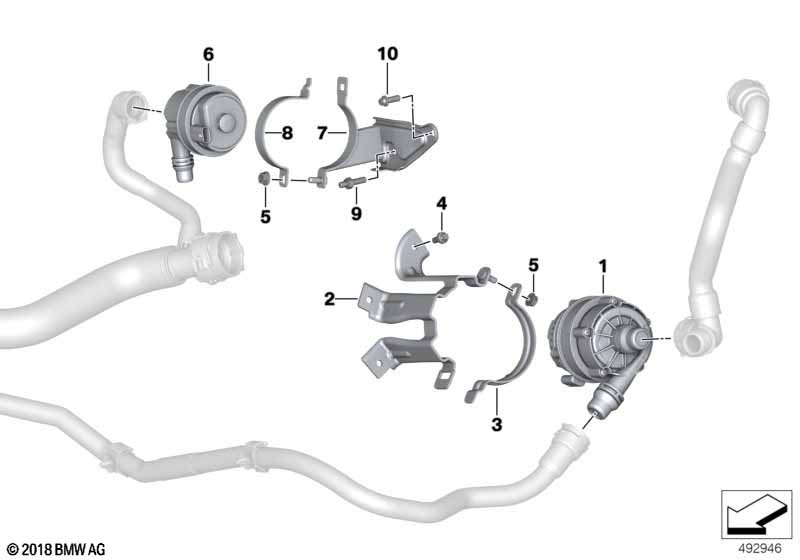 Elektryczna pompa wody / mocowanie  (17_1382) dla BMW TMC Supra LCI Supra M40i Cou ECE