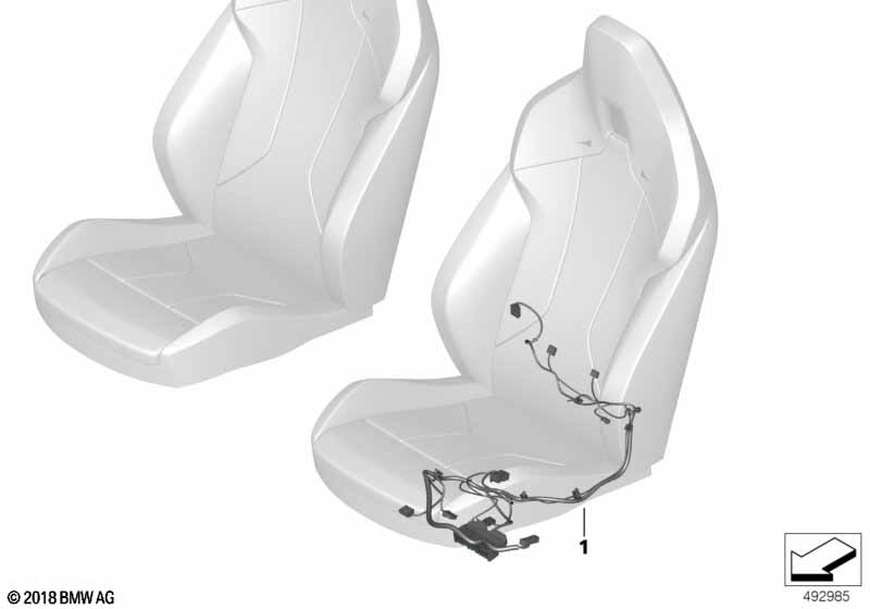 Wiązka kablowa fotela ręcznego  (61_6025) dla BMW Z4 G29 Z4 M40i Roa ECE