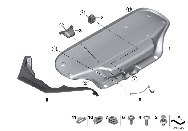 Obudowa pokrywy bagażnika  (51_A163) dla BMW Z4 G29 Z4 20i Roa ECE