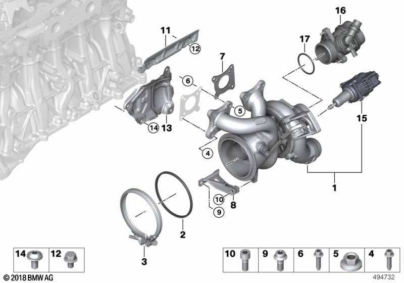 Turbosprężarka ze smarowaniem  (11_7807) dla BMW Z4 G29 Z4 M40i Roa ECE