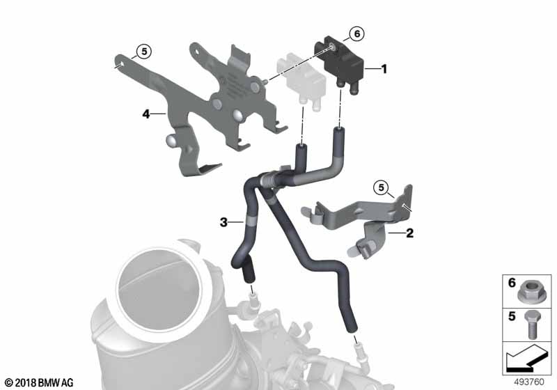 Czuj.filtra cząstek/zamontowane części  (18_1537) dla BMW 2' F87 M2 LCI M2 CS Cou ECE