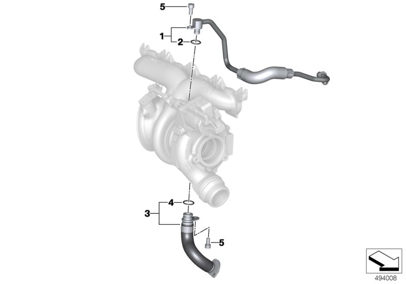 Podawanie oleju do turbosprężarki  (11_7841) dla BMW TMC Supra LCI Supra 30i Cou ECE