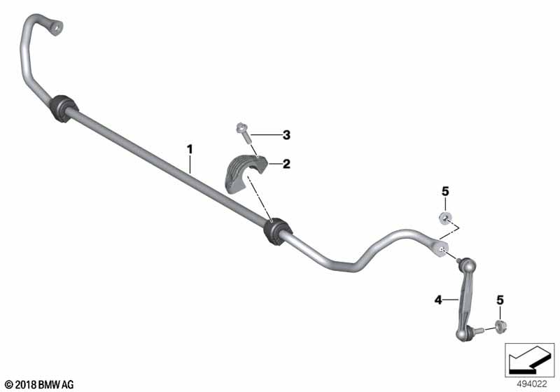 Stabilizator tylny  (33_2340) dla BMW TMC Supra LCI Supra 20i Cou ECE