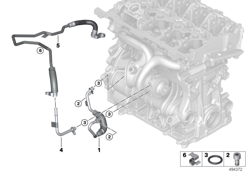 Układ chłodzenia turbosprężarki  (11_5901) dla BMW X1 F48 LCI X1 20i SAV ECE