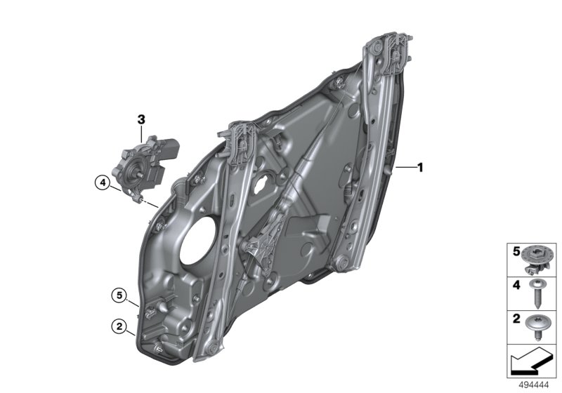 Mechanizm szyby drzwi przednich  (51_A237) dla BMW 3' G21 320i Tou ECE