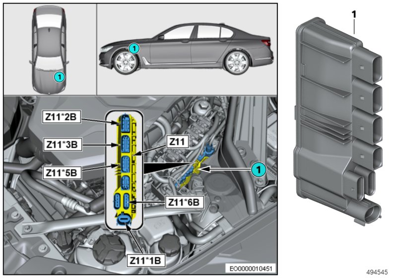 Zintegrowany moduł zasilania Z11  (61_6070) dla BMW 3' G20 LCI M340iX Lim ECE