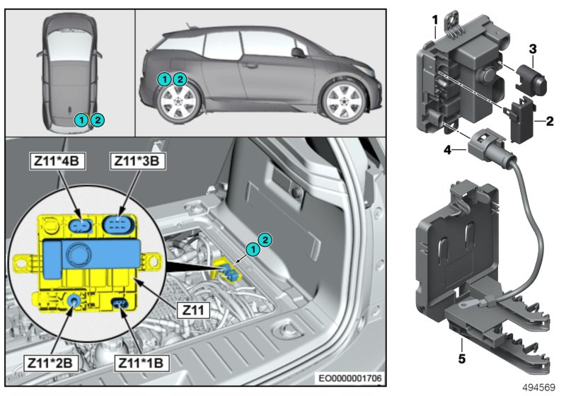 Zintegrowany moduł zasilania Z11  (61_3529) dla BMW i i3 I01 LCI i3s 120Ah Rex Meg ECE