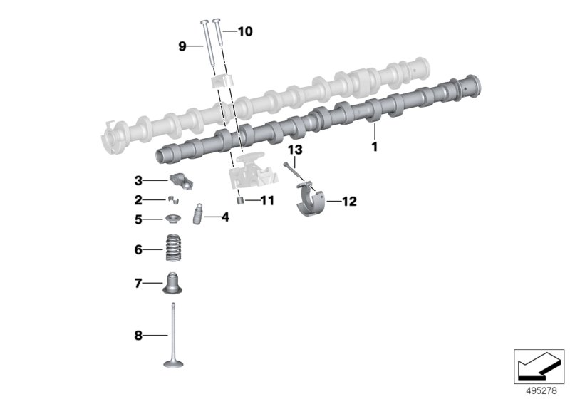 Sterowanie zaworów-wałek rozrządu, wlot  (11_7901) dla BMW TMC Supra LCI Supra 40i Cou ECE