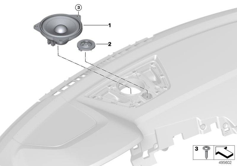 Poj.elem.głośników tablicy przyrządów  (65_3061) dla BMW X5 G05 X5 30dX SAV ECE