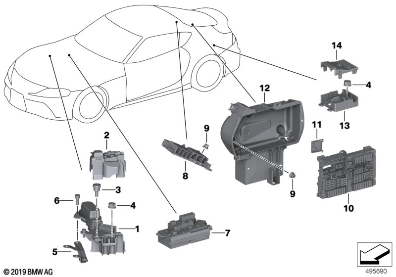 Rozdzielacz prądu/rozdzielacz B+  (61_6105) dla BMW TMC Supra LCI Supra 40i Cou ECE