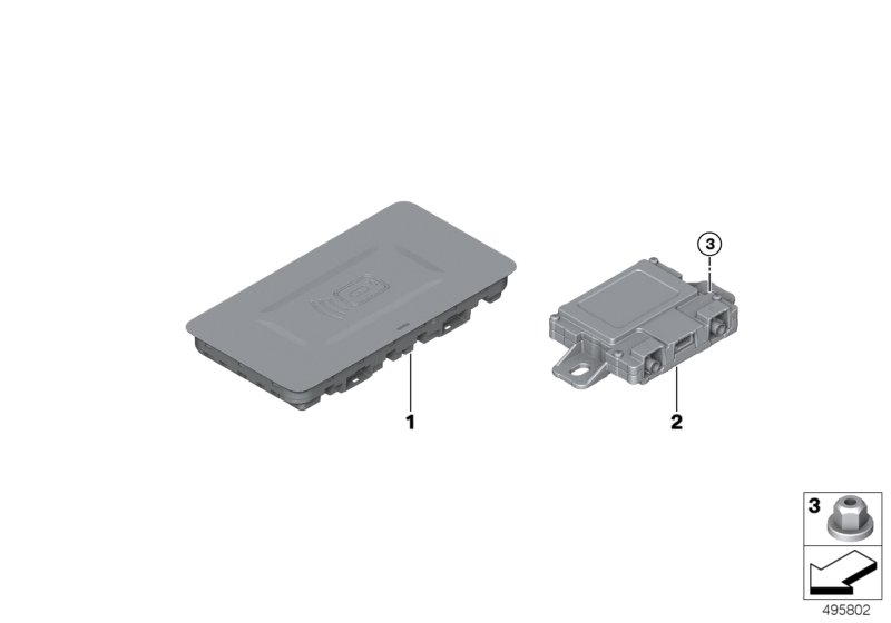 Pojed.części syst.telefonicznych WCA/NFC  (84_1293) dla BMW X3 G01 LCI X3 M40dX SAV ECE
