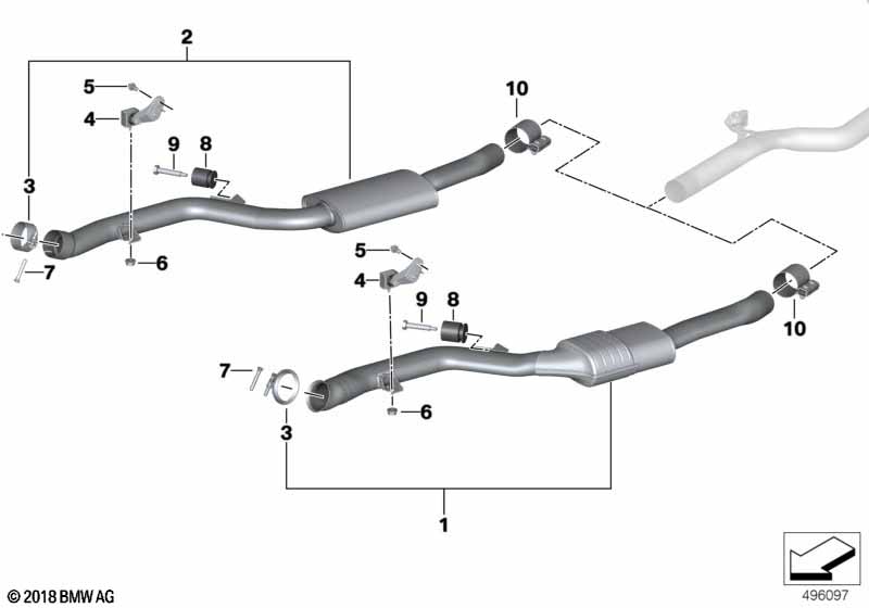 Układ wydechowy przedni  (18_1545) dla BMW TMC Supra LCI Supra 20i Cou ECE