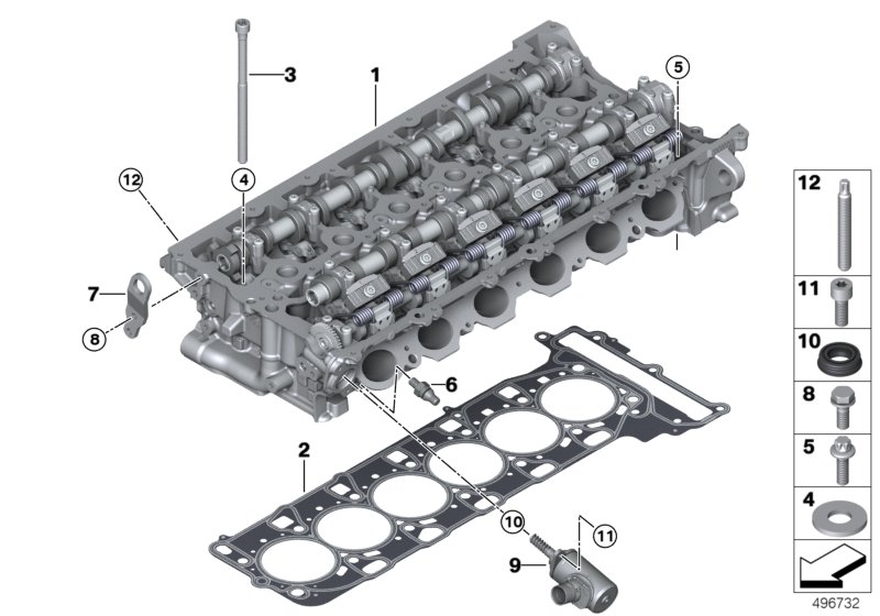 Głowica cylindrów/elementy dod.  (11_8761) dla BMW X4 M F98 LCI X4 M SAC ECE