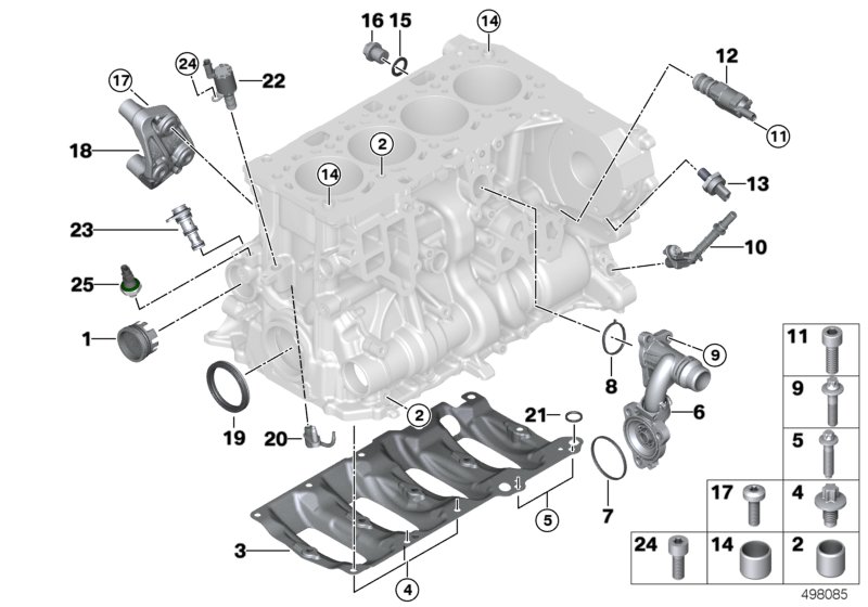 Skrzynia korbowa cylind./Elementy dod.  (11_7288) dla BMW 2' F46 Gran Tourer LCI 220dX Gra ECE