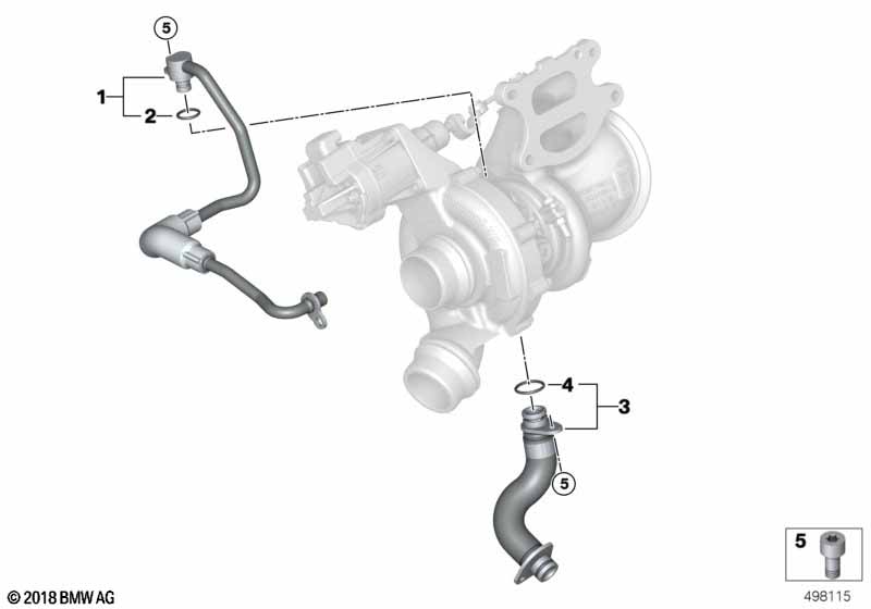Podawanie oleju do turbosprężarki  (11_8031) dla BMW X4 G02 X4 20iX SAC ECE